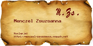 Menczel Zsuzsanna névjegykártya
