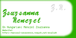 zsuzsanna menczel business card